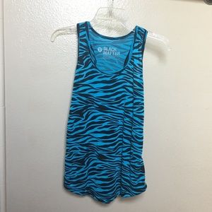 Blue Animal Print Tank Top
